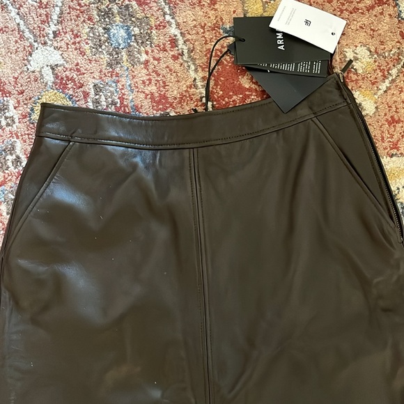 Arma Lambskin Leather Skirt NWT - Picture 7 of 8